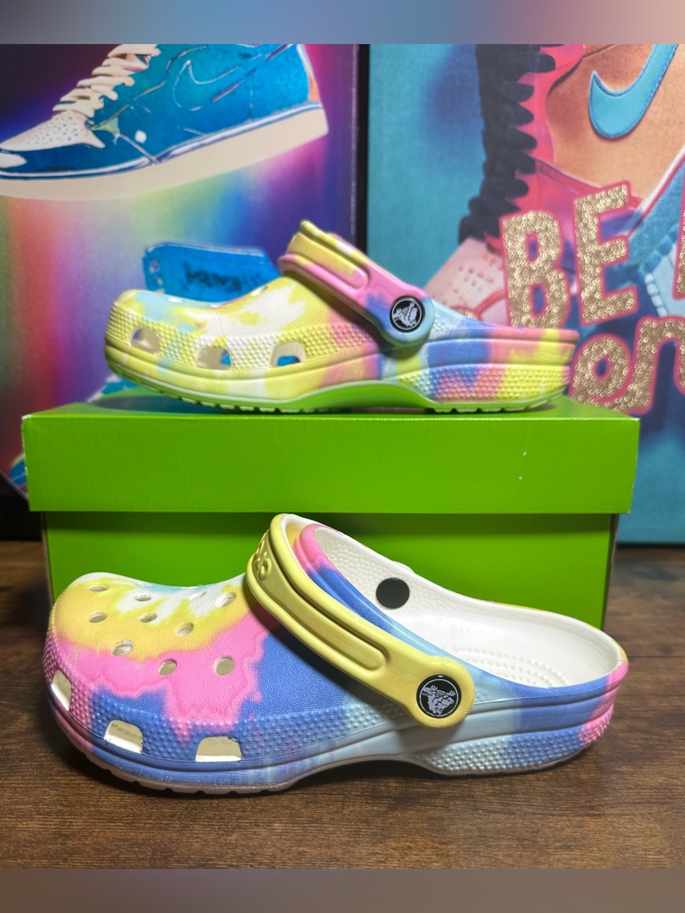 Crocs Classic Tie Dye Graphic Clogs Unisex Size 4 Men/ 6 Women